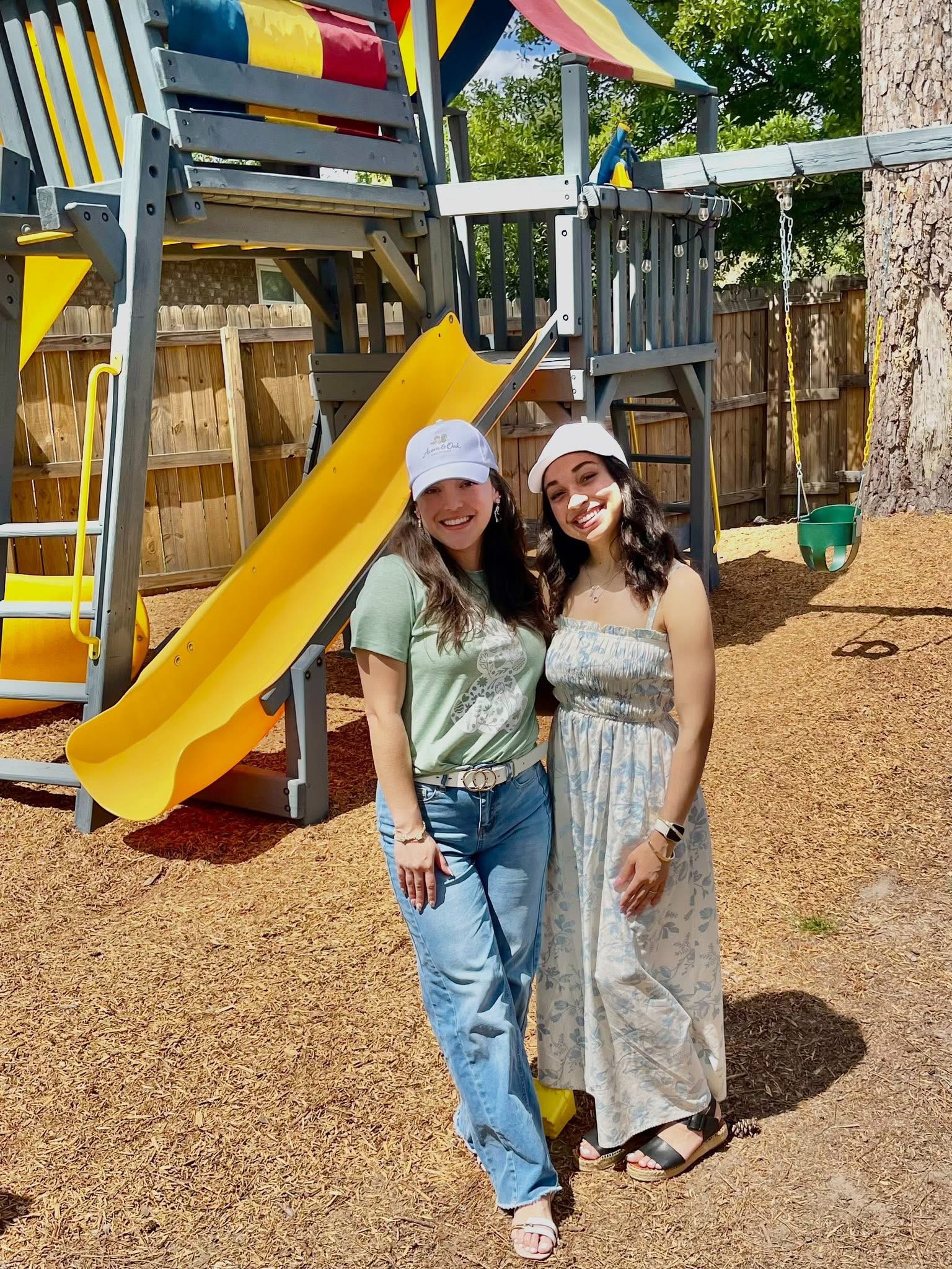 The Acorn & Oak team outside at the program playground